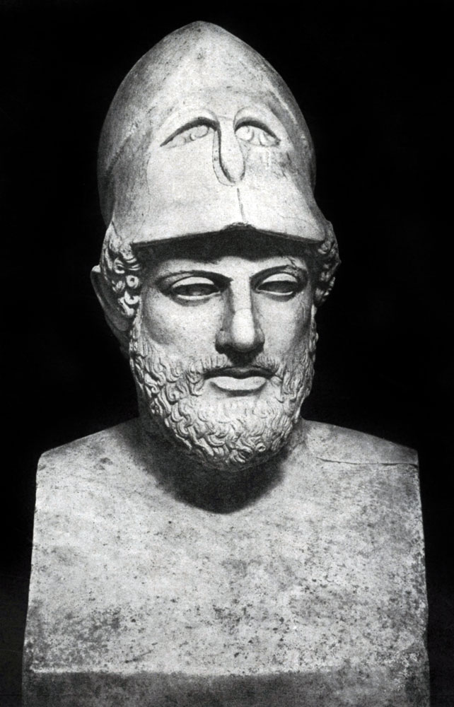 183. Кресилай. Портрет Перикла. Около 440 г. до н. э. Мраморная римская копия. Лондон. Британский музей.