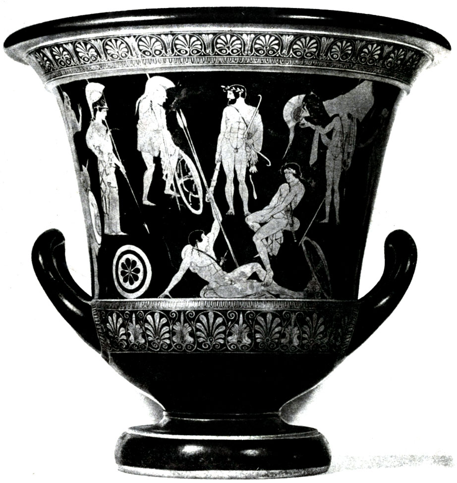 192. Кратер из Орвьето. Афина. Геракл и аргонавты. Около 450 г. до н. э. Париж. Лувр. 