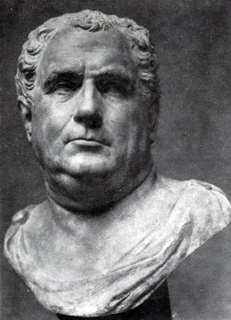 275 а. Портрет Вителлия. Мрамор. 68—69 гг. н. э. Париж. Лувр.