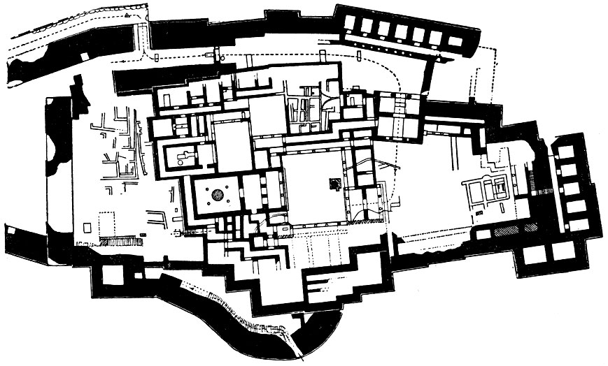 План дворца в Тиринфе.