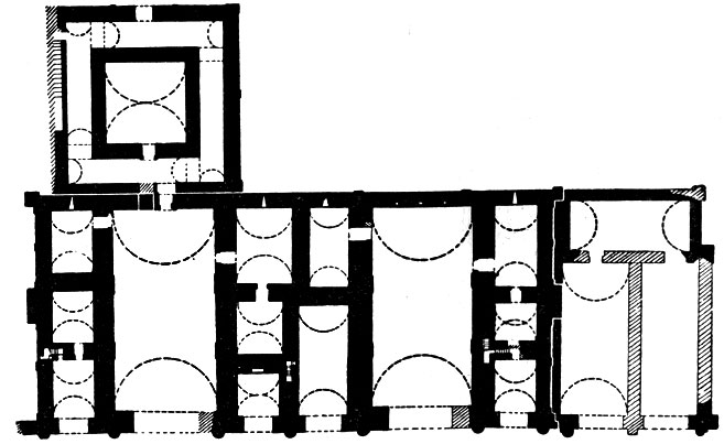План дворца в Хатре.