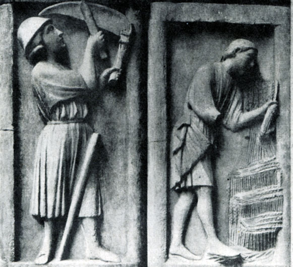 220 б. Аллегорические изображения месяцев. Рельефы собора Парижской Богоматери. 1210-1225 гг.
