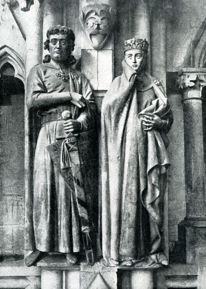 272.  Эккегард   и    Ута.    Скульптурная группа собора в Наумбурге.