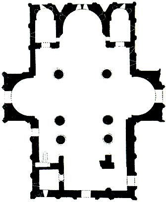 Храм Баграта в Кутаиси. 1003 г. План.