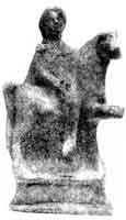 Рис.3. Боспорская терракотовая статуэтка всадника из пантикапейских погребений 