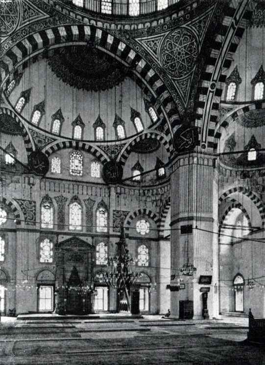  35 а. Синан. Мечеть Шэх-заде в Стамбуле. 1543-1548 гг. Внутренний вид. 