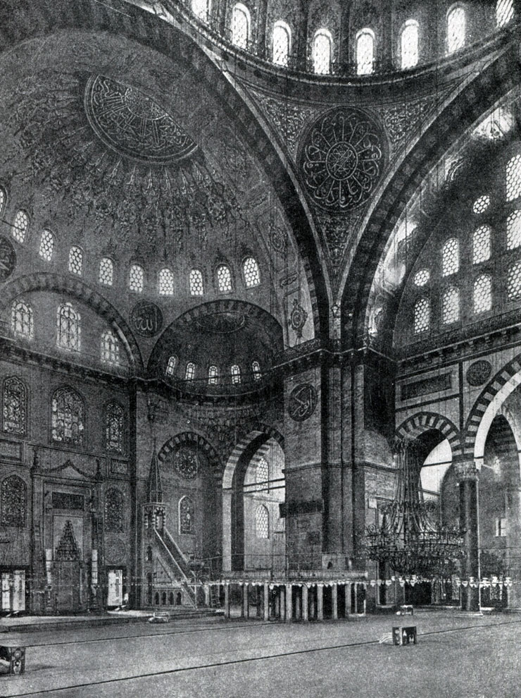  36. Синан. Мечеть Сулеймание в Стамбуле. Внутренний вид. 