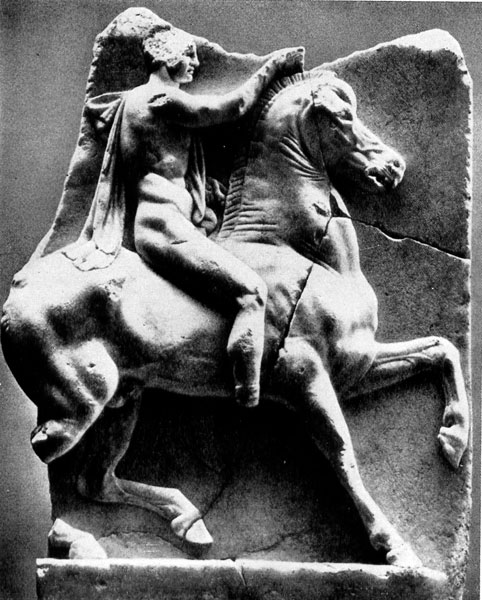  25. .   III .  . . -.  .(Cavalier. Bas-relief en marbre. He s. av. n.e. Metropolitan Museum. New-York.) 