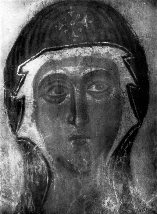  42.  .      . XII .(Sainte Marie. Fresque de 1'eglise Saint-Georges a Staraia Ladoga. XHe s.) 