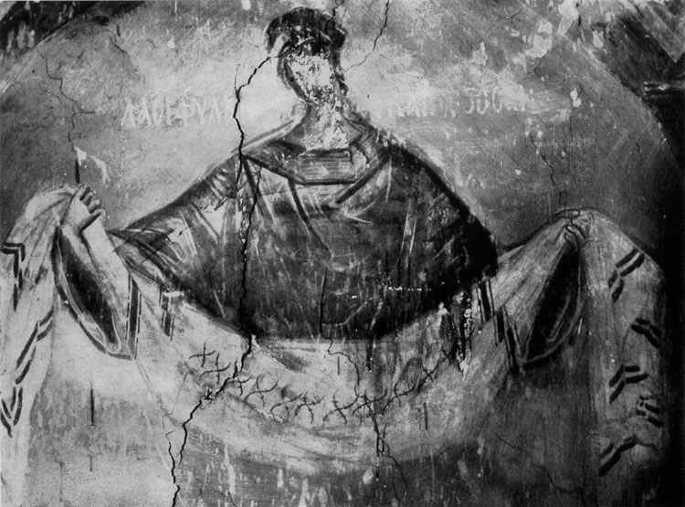  56. .   ' . '     .   XIV .(Le Cosmos. Fragment de la fresque 'La Pentec6te' de 1'eglise de FAssomption du Champ de Volotovo. Seconde moitie du XlVes.) 