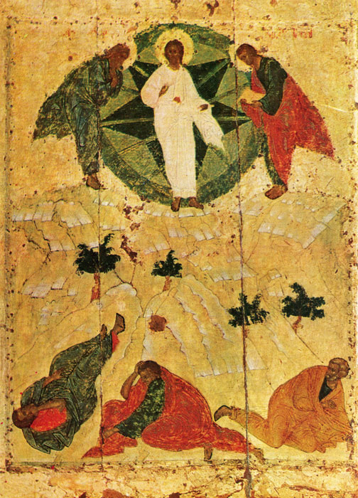  92.  . .     . 1405.(Andre Roublev. La Transfiguration. Icone. Cathedrale de I'Annonciation du Kremlin de Moscou. 1408.) 