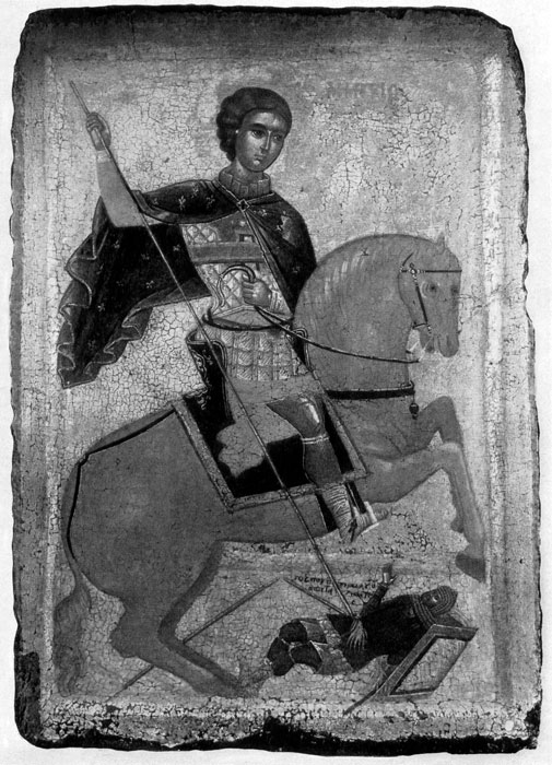  116.  .  . XV . ,    . . . .(Saint Demdtrios de Thessalonique. IcSne byzantine du XVes. Musee des Beaux-Arts Pouchkine de Moscou.) 