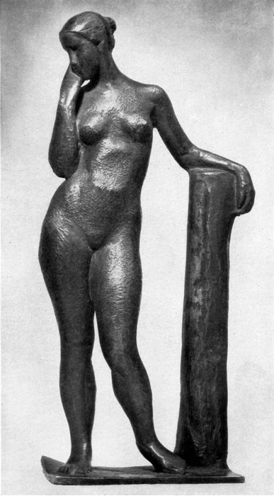  108. . .      . . 1913. ,  .(A. Matveev. Etude de nu feminin pour un monument funeraire. Bronze. 1913. Musee russe de Leningrad.) 