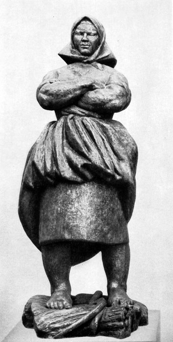  111. . . . . 1927. ,  .(V. Moukhina. Paysanne. Bronze. 1927. Galerie Tretiakov. Moscou.) 