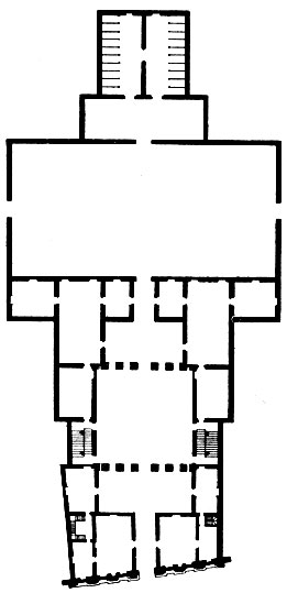 рис.стр.161-2 Палладио. Палаццо Вальмарана в Виченце. 1566 г. План. Проект осуществлен не полностью.