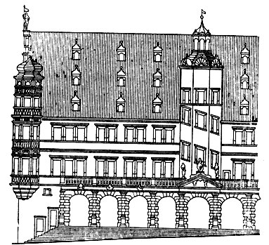 рис.стр.386 Ратуша в Ротенбурге. Начата в 1572 г. Фасад.