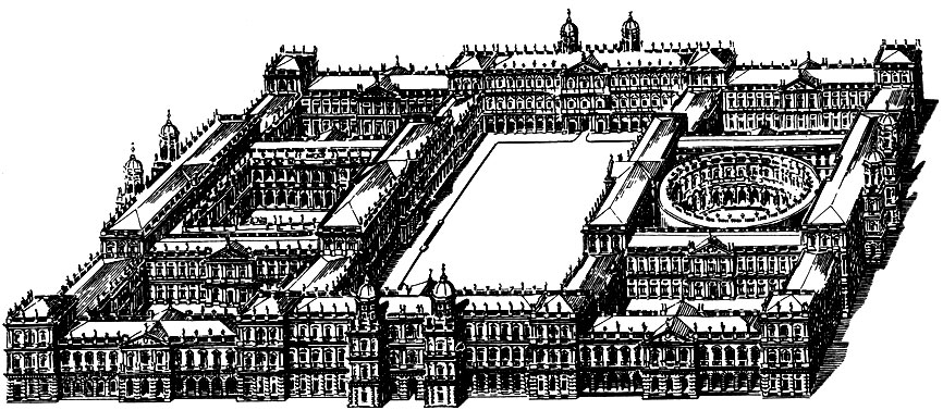 рис.стр.489 Иниго Джонс. Дворец Уайтхолл в Лондоне. Проект. До 1619 г.