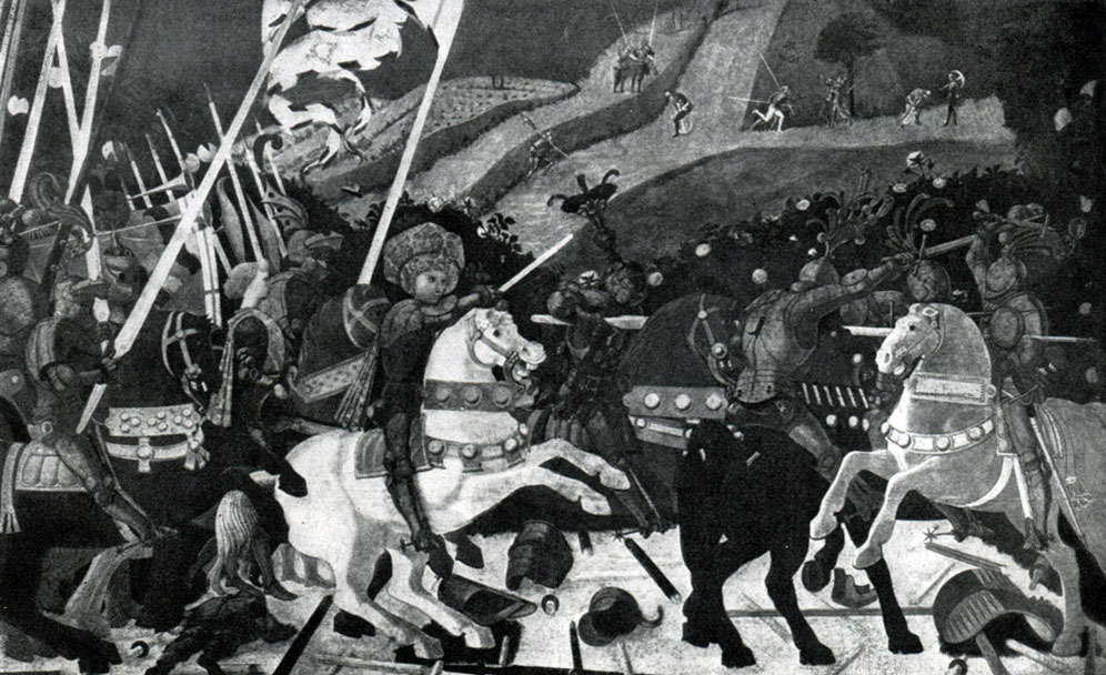 илл.61а Паоло Учелло. Битва при Сан Романо. 1457 г. Лондон, Национальная галлерея.