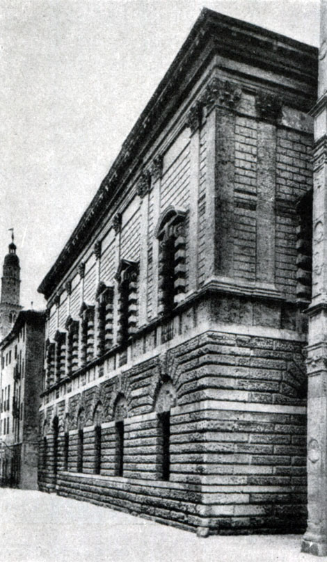 илл.190б Палладио. Палаццо Тьене в Виченце. 1550-е гг. Фасад.