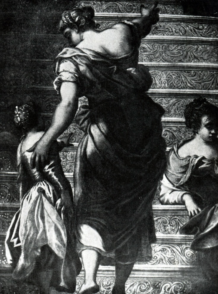 илл.231 Тинторетто. Введение Марии во храм. Фрагмент. Ок. 1555 г. Венеция, церковь Санта Мария дель Орто.