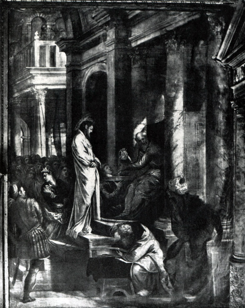 илл.234 Тинторетто. Христос перед Пилатом. 1576-1581 гг. Венеция, скуола ди Сан Рокко.