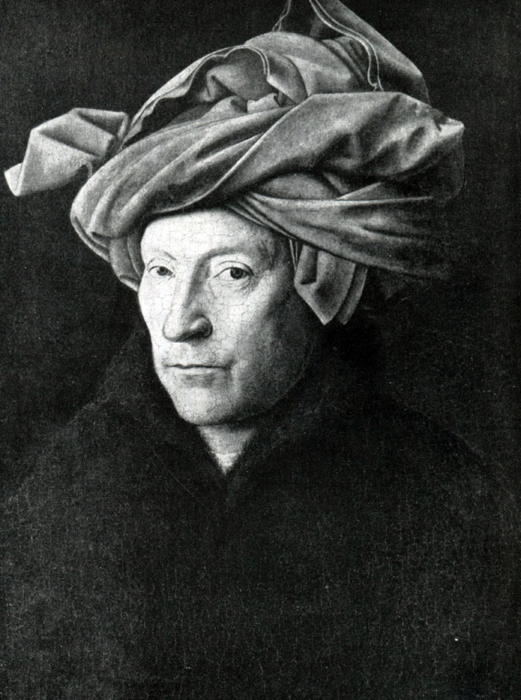 илл.247 Ян ван Эйк. Портрет человека в тюрбане. 1433 г. Лондон, Национальная галлерея.