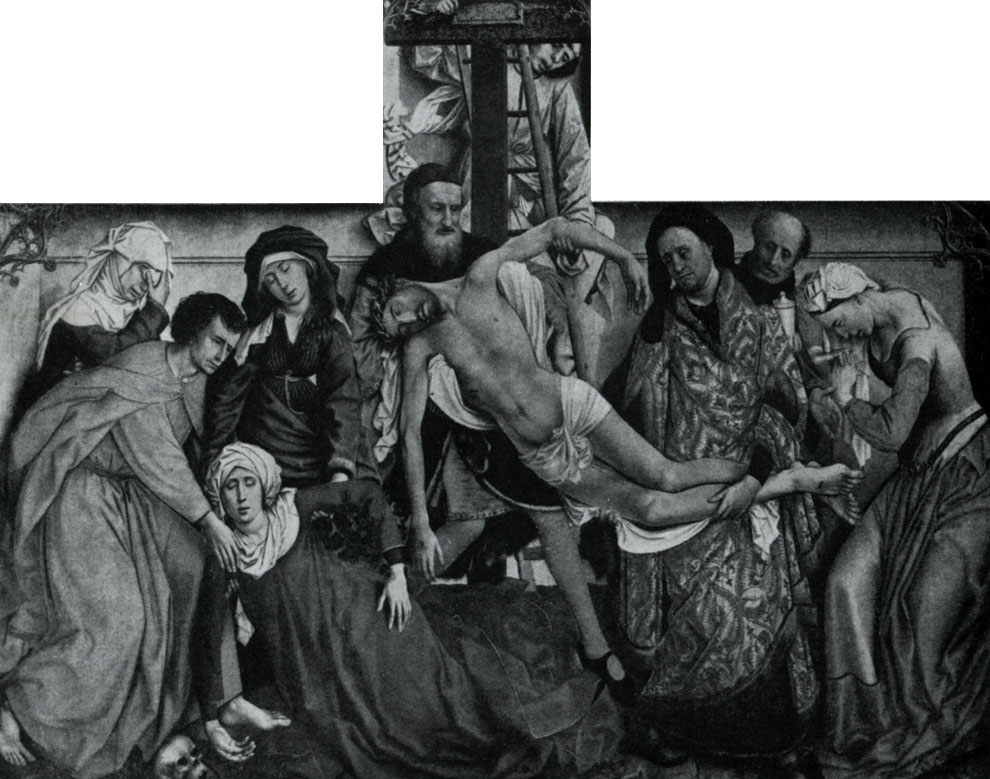 илл.255 Рогир ван дер Вейден. Снятие со креста. 2-я половина 1430-х гг. Мадрид, Прадо.