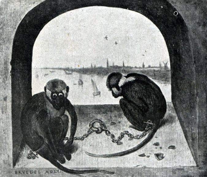 илл.290б Питер Брейгель. Две обезьяны. 1562 г. Берлин.