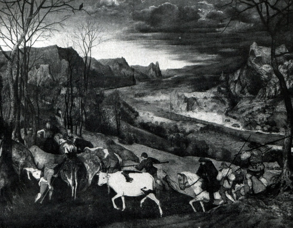 илл.294 Питер Брейгель. Возвращение стад. 1565 г. Вена, Художественно-исторический музей.