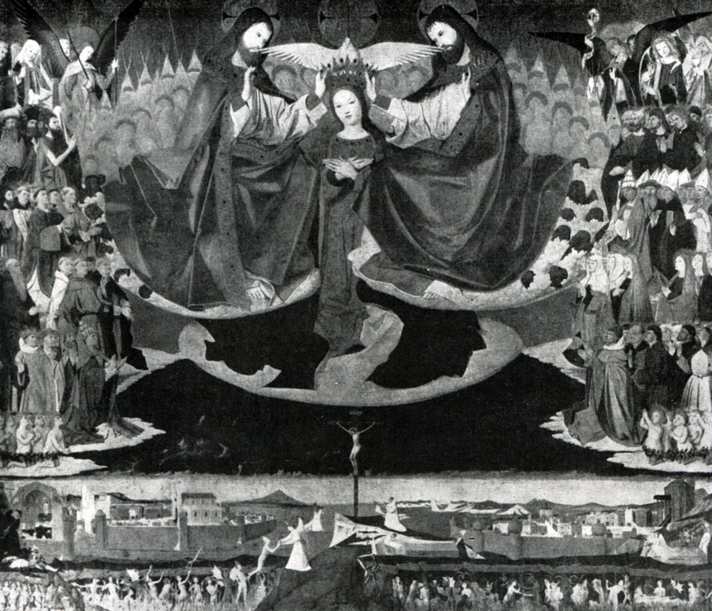 илл.356 Ангерран Шаронтон (Картон). Коронование Марии. 1453 г. Вильнев-лез-Авиньон, Госпиталь.