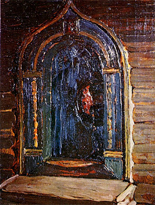 Н. К. Рерих. Внутренняя дверь церкви на Ишне. 1903