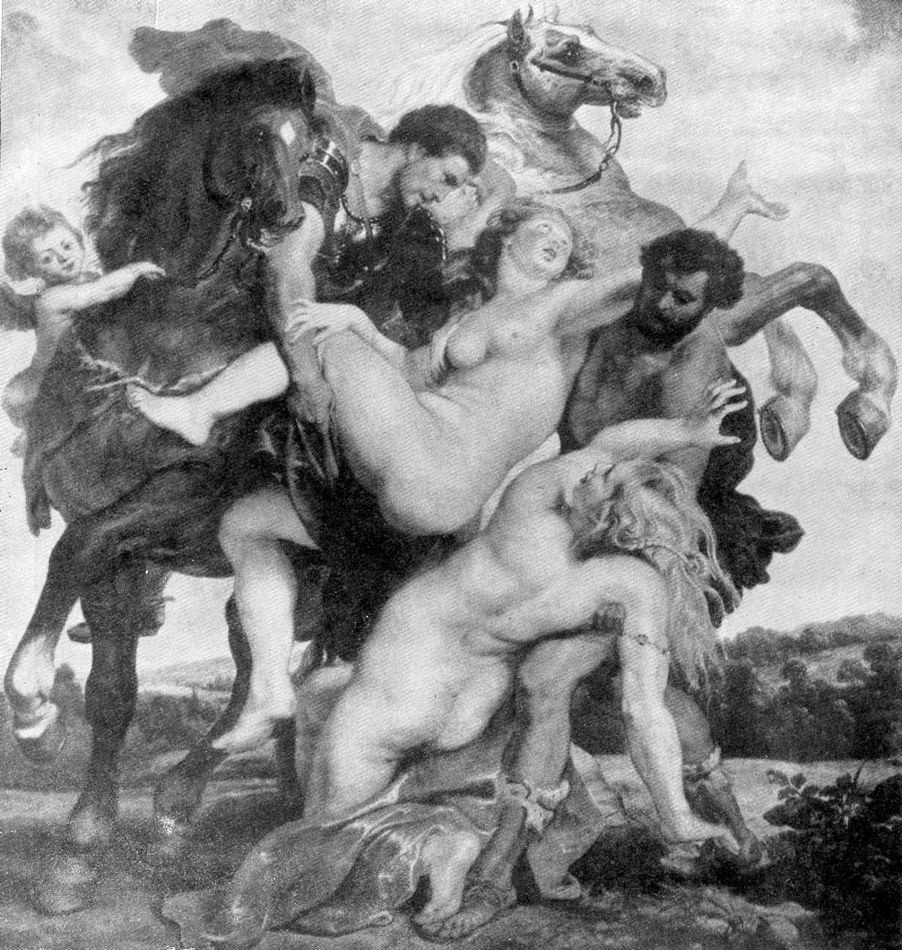 Рубенс. Похищение дочерей Левкиппа. 1619-1620 гг. Мюнхен, Старая пинакотека.