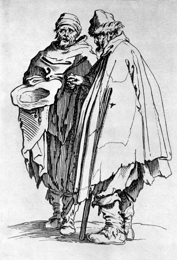 Жак Калло. Офорт из серии «Нищие». 1622 г.