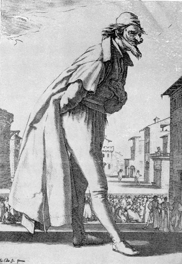 Жак Калло. Кассандр. Офорт из серии «Три Панталоне». 1618 г.