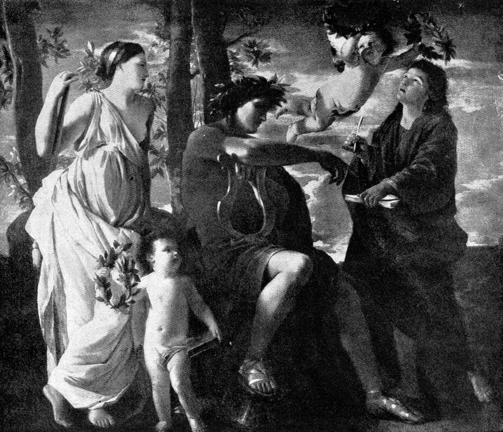 Пуссен. Вдохновение поэта. Между 1635 и 1638 гг. Париж, Лувр.