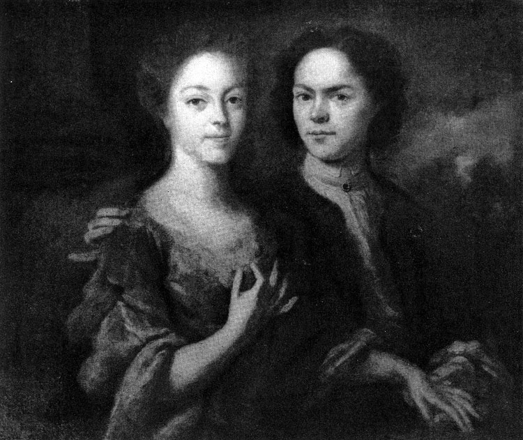 А. М. Матвеев. Автопортрет с женой. 1729 г. Ленинград, Русский музей.