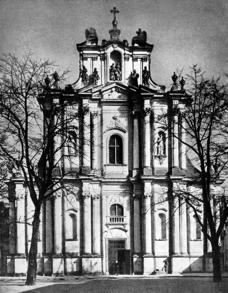 Костел Визиток в Варшаве. Ок. 1728-1761 гг. Западный фасад. 