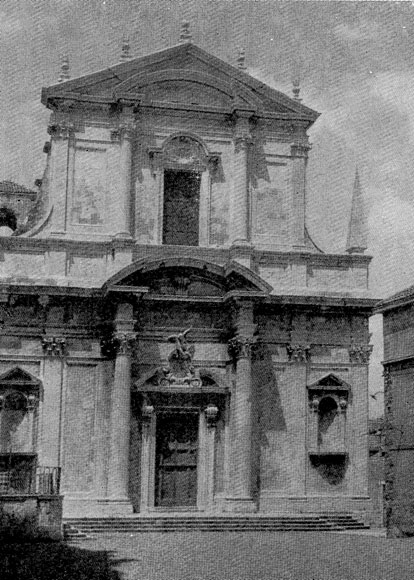 Андpea Поццо. Иезуитская церковь в Дубровнике. 1699-1725 гг. Западный фасад.