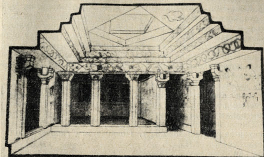 Рис. 2. Общий вид интерьера гробницы 'Анак №3'. Реконструкция