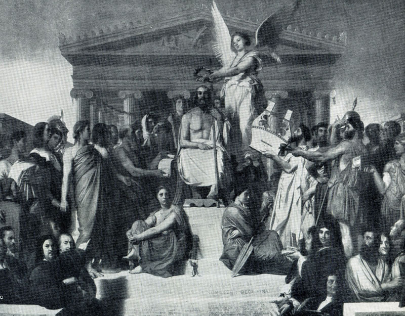 Жан Огюст Доминик Энгр. Апофеоз Гомера. 1827 г. Париж. Лувр.