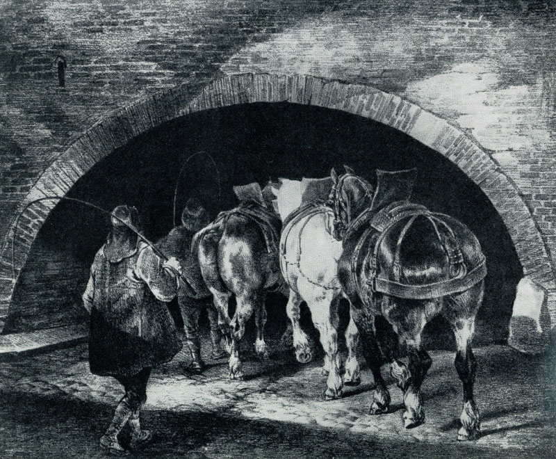 Теодор Жерико. У ворот Адельфинской верфи. Литография. 1821 г.
