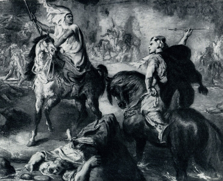 Теодор Шассерио. Предводители арабов перед поединком. 1852 г. Париж, Лувр.