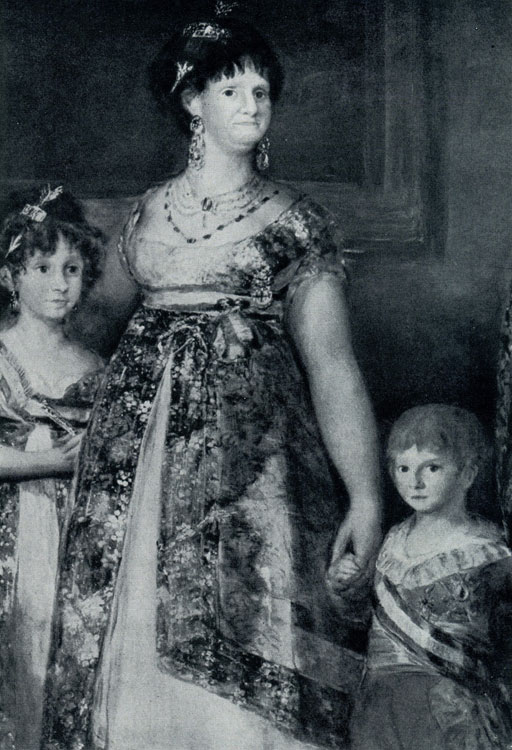 Франсиско Гойя. Портрет семьи короля Карла IV. Фрагмент. 1800 г. Мадрид, Прадо. 