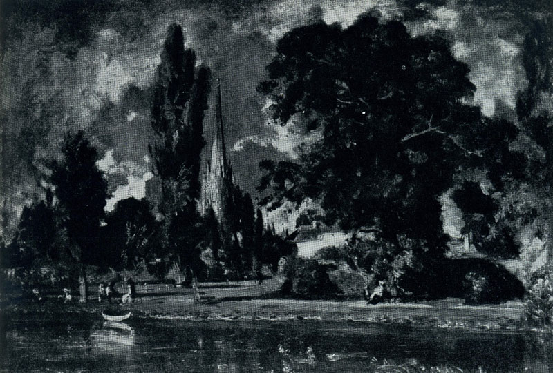 Джон Констебл. Вид на собор в Солсбери с реки. Ок. 1827—1829 гг. Лондон, Национальная галлерея.