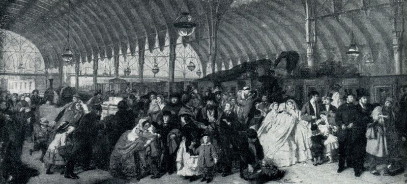 Уильям Фрит. Железнодорожный вокзал. 1862 г. Энглфилд-Грин, Королевский колледж Холлоуэй. 