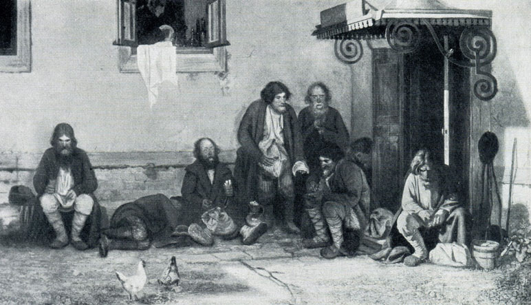 Г. Г. Мясоедов. Земство обедает. 1872 г. Москва, Третьяковская галлерея.