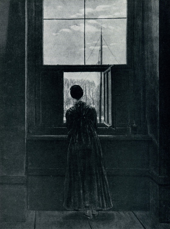 Каспар Давид Фридрих. Женщина у окна. Ок. 1818 г. Берлин, Национальная галлерея.