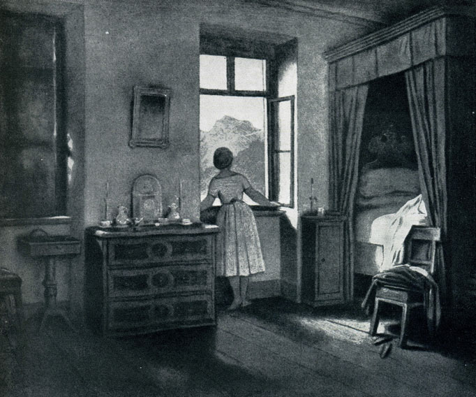 Морицфон Швинд. Утренний час. 1858 г. Мюнхен, галлерея Шак.