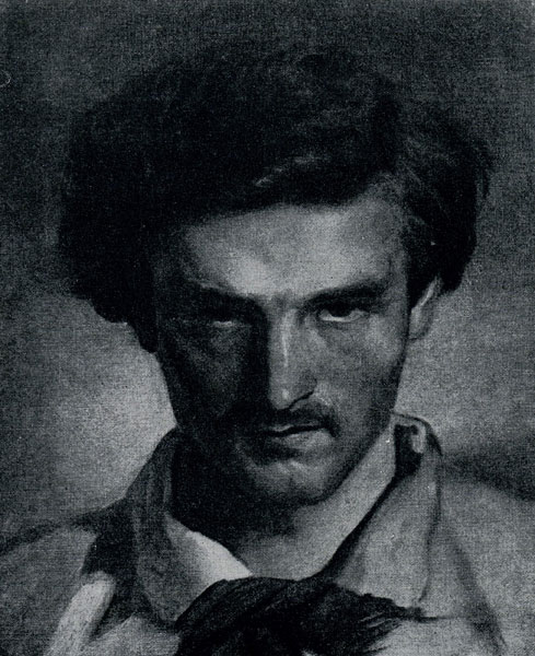 Ансельм Фейербах. Автопортрет. 1852 г. Карлсруэ, Кунстхалле.