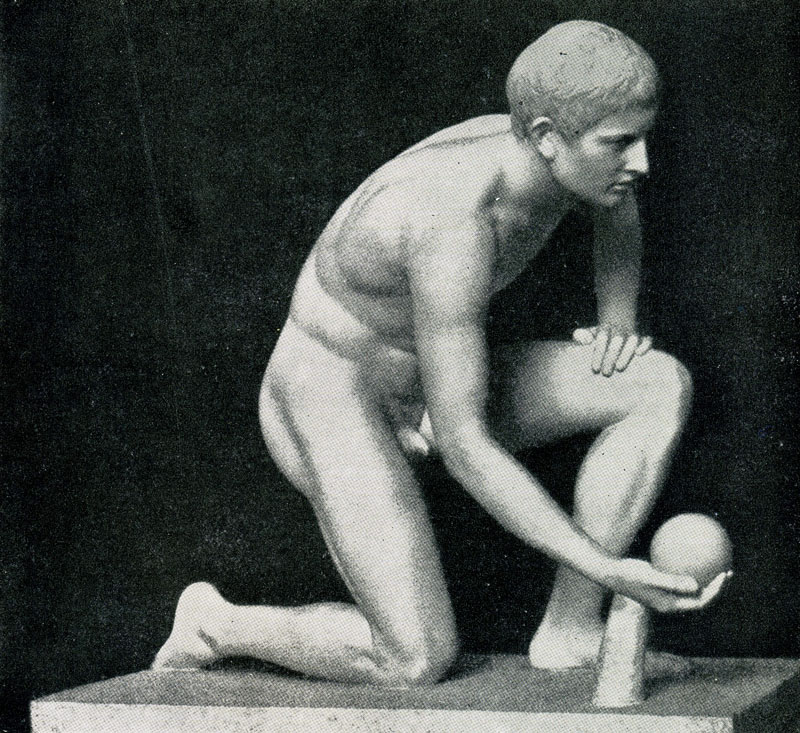 Адольф фон Хильдебранд. Игрок в шары. Мрамор. 1884 г. Берлин, Национальная галлерея.